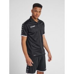 Polo Hummel hmlAUTHENTIC Functional. Czarne koszulki polo męskie HUMMEL, m, bez wzorów, eleganckie, bez kołnierzyka, bez ramiączek. Za 68.00 zł.