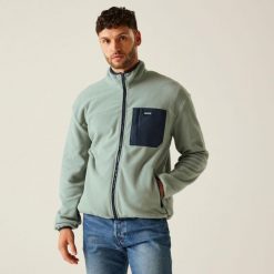 Polar turystyczny męski Frankie Full Zip. Zielone bluzy z polaru męskie Regatta, m, bez wzorów, z polaru, sportowe, bez ramiączek, bez kaptura. W wyprzedaży za 222.75 zł.