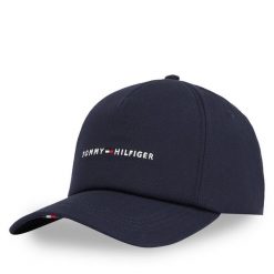 Czapka z daszkiem Tommy Hilfiger. Niebieskie czapki męskie Tommy Hilfiger, bez wzorów. Za 99.99 zł.