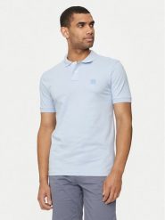 Boss Polo Passenger 50507803 Niebieski Slim Fit. Niebieskie koszulki polo męskie Boss, l, bez wzorów, z bawełny, bez kołnierzyka, bez ramiączek. Za 219.99 zł.