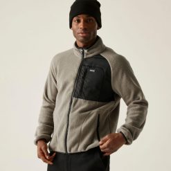 Polar męski rozsuwany Frankie Borg. Brązowe bluzy z polaru męskie Regatta, m, bez wzorów, z polaru, eleganckie, bez ramiączek, bez kaptura. W wyprzedaży za 199.99 zł.