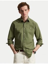 Polo Ralph Lauren Koszula 710805564510 Zielony Regular Fit. Zielone koszule męskie Polo Ralph Lauren, m, bez wzorów, z bawełny, bez kołnierzyka, bez ramiączek. Za 689.99 zł.