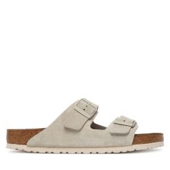Klapki Birkenstock. Brązowe klapki i japonki męskie Birkenstock, bez wzorów. Za 509.99 zł.