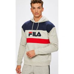 Fila - Bluza. Szare bluzy z kapturem męskie Fila, z aplikacjami, z bawełny. W wyprzedaży za 339.90 zł.