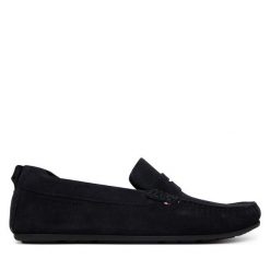 Mokasyny Tommy Hilfiger. Niebieskie mokasyny męskie Tommy Hilfiger, bez zapięcia. Za 569.99 zł.