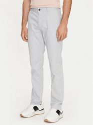 Boss Chinosy Chino_Slim 50510933 Szary Slim Fit. Szare eleganckie spodnie męskie Boss, bez wzorów, z bawełny. Za 599.99 zł.