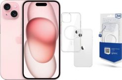 Smartfon Apple iPhone 15 256GB Pink (MTP73) + Etui MagCase. Różowe smartfony Apple. Za 3,728.00 zł.