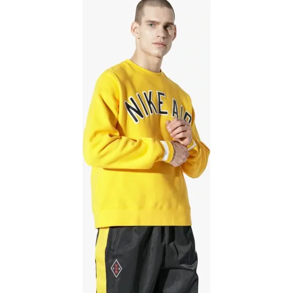 Nike Bluza M Nsw Nike Air Crew Flc , żółty, rozmiar L. Żółte bluzy nierozpinane męskie Nike, l, bez wzorów, z bawełny, sportowe, bez ramiączek, bez kaptura. W wyprzedaży za 199.99 zł.