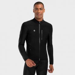 Kurtka rowerowa softshell męska J3 Seymour. Czarne kurtki męskie SIROKO, l, bez wzorów, z softshellu, bez ramiączek, bez kaptura. Za 382.00 zł.