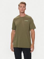 Adidas Koszulka techniczna Terrex Graphic MTN 2.0 IM8353 Zielony Regular Fit. Zielone t-shirty sportowe męskie ADIDAS, m, bez wzorów, z bawełny, sportowe, bez ramiączek. Za 149.99 zł.