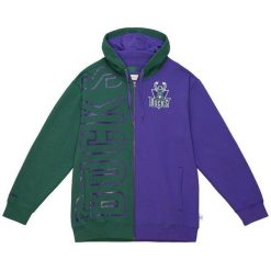 Polar z kapturem Milwaukee Bucks Intégrale 2.0. Fioletowe bluzy z polaru męskie Mitchell & Ness, m, bez wzorów, z polaru, bez ramiączek, z kapturem. Za 497.00 zł.