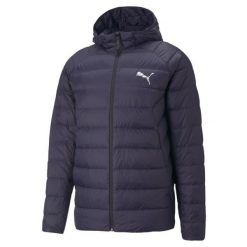 Kurtka puchowa męska Puma Packlite Down. Niebieskie kurtki męskie Puma, m, bez wzorów, z poliesteru, sportowe, bez ramiączek, bez kaptura. Za 365.99 zł.