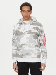 Alpha Industries Bluza Back Print 178318 Szary Regular Fit. Szare bluzy nierozpinane męskie Alpha Industries, m, bez wzorów, z bawełny, bez ramiączek, bez kaptura. Za 269.99 zł.