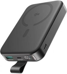 Magnetyczny bezprzewodowy power bank Joyroom JR-PBM11 22.5W z podstawką (czarny). Czarne powerbanki Joyroom. Za 128.17 zł.