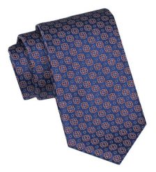 Krawat Męski, Klasyczny - ALTIES - Kwiatowe Grochy. Niebieskie krawaty i muchy męskie Alties, bez wzorów, z tkaniny, eleganckie. Za 49.00 zł.