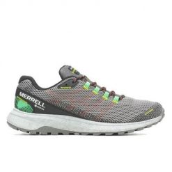 Buty do biegania męskie Merrell Fly Strike Gtx. Szare buty do biegania męskie Merrell, bez wzorów, z materiału, bez zapięcia, do biegania. Za 647.00 zł.