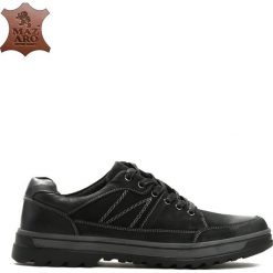 Czarne Skórzane Półbuty Molecular. Buty sportowe na co dzień męskie marki Born2be. Za 159.99 zł.