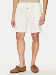Tommy Hilfiger Szorty materiałowe Harlem MW0MW37804 Écru Regular Fit. Szorty męskie Tommy Hilfiger, bez wzorów, ze lnu. Za 259.99 zł.