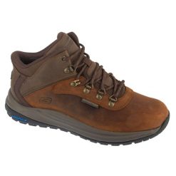 Buty trekkingowe męskie, Slip-Ins: Meroe - Pikeman. Brązowe buty trekkingowe męskie Skechers, bez wzorów, bez zapięcia. Za 499.99 zł.