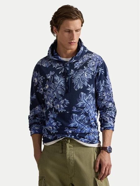 Polo Ralph Lauren Bluza 710P04765001 Niebieski Regular Fit. Niebieskie bluzy nierozpinane męskie Polo Ralph Lauren, m, bez wzorów, z bawełny, bez ramiączek, bez kaptura. Za 819.99 zł.