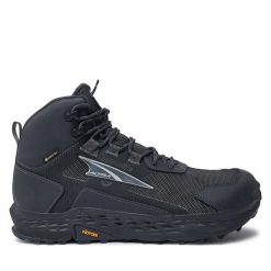 Trekkingi Altra. Czarne buty trekkingowe męskie Altra, bez wzorów, sportowe, bez obcasa, bez zapięcia. Za 739.99 zł.