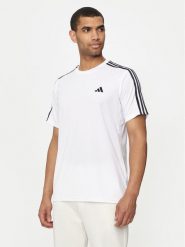 Adidas Koszulka techniczna Train Essentials 3-Stripes IB8151 Biały Regular Fit. Białe t-shirty sportowe męskie ADIDAS, m, bez wzorów, z syntetyku, sportowe, bez ramiączek. Za 99.99 zł.