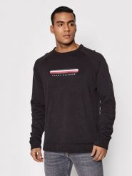 Tommy Hilfiger Bluza Track UM0UM02363 Czarny Regular Fit. Czarne bluzy nierozpinane męskie Tommy Hilfiger, m, bez wzorów, z bawełny, bez ramiączek, bez kaptura. Za 189.99 zł.