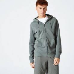 Bluza z kapturem męska Domyos Gym & Pilates. Brązowe bluzy z kapturem męskie DOMYOS, m, bez wzorów, z materiału, z kapturem. W wyprzedaży za 79.99 zł.