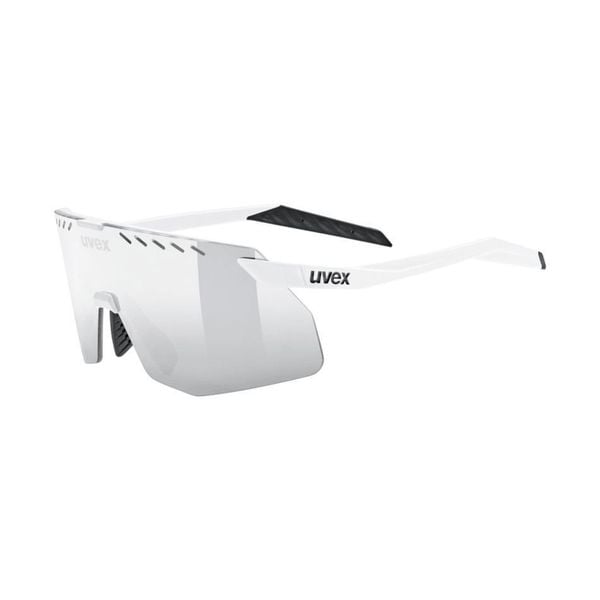 Okulary przeciwsłoneczne Uvex Pace Stage S. Białe okulary przeciwsłoneczne męskie Uvex, bez wzorów, sportowe. Za 379.99 zł.