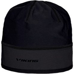 Czapka do biegania dla dorosłych Viking Palmer GORE-TEX Infinium z Windstopper. Czarne czapki męskie Viking, bez wzorów, z gore-texu, sportowe. Za 89.90 zł.
