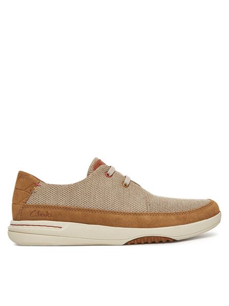 Clarks Sneakersy Easeway Lace 26181369 Beżowy. Brązowe buty sportowe na co dzień męskie Clarks, m, bez wzorów, z materiału, bez ramiączek, bez kaptura. Za 279.99 zł.