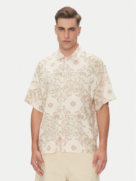 Jack & Jones Koszula Hydra 12277225 Beżowy Relaxed Fit. Brązowe koszule męskie Jack & Jones, m, bez wzorów, z bawełny, bez kołnierzyka, bez ramiączek. Za 109.99 zł.