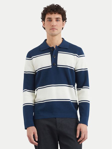 Marc O'Polo Polo 522 5042 60048 Granatowy Regular Fit. Niebieskie koszulki polo męskie Marc O'Polo, m, bez wzorów, z bawełny, bez kołnierzyka, bez ramiączek. Za 579.99 zł.