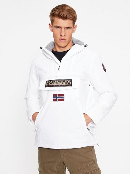 Napapijri Kurtka anorak NP0A4GMD Biały Regular Fit. Białe kurtki męskie Napapijri, m, bez wzorów, z syntetyku, bez ramiączek, bez kaptura. Za 809.99 zł.