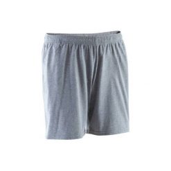 Spodenki Gym do uda 100. Szare szorty męskie DOMYOS, z bawełny. Za 19.99 zł.