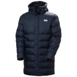Kurtka puchowa Helly Hansen Oslo Puffy. Niebieskie kurtki męskie Helly Hansen, m, bez wzorów, z puchu, bez ramiączek, bez kaptura. W wyprzedaży za 1,157.50 zł.