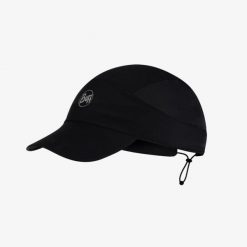 Czapka do biegania Buff Pack Speed Cap. Czarne czapki męskie Buff, bez wzorów, sportowe. W wyprzedaży za 111.93 zł.