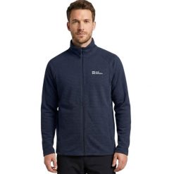 Bluza turystyczna męska Jack Wolfskin Jamari. Niebieskie bluzy nierozpinane męskie Jack Wolfskin, m, bez wzorów, z poliesteru, sportowe, bez ramiączek, bez kaptura. Za 388.64 zł.