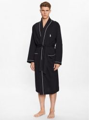 Polo Ralph Lauren Szlafrok 714899677001 Czarny. Czarne szlafroki męskie Polo Ralph Lauren, m, bez wzorów, z bawełny, bez kaptura. Za 599.99 zł.