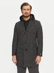 KARL LAGERFELD Płaszcz wełniany 455712 544727 Czarny Regular Fit. Czarne płaszcze męskie KARL LAGERFELD, na zimę, m, bez wzorów, z syntetyku, bez kaptura. Za 2,399.00 zł.
