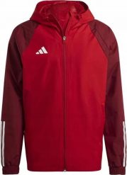 Kurtka męska Adidas Tiro 23 Competition All Weather czerwona r. XL. Czerwone kurtki męskie ADIDAS, m, bez wzorów, bez ramiączek, bez kaptura. Za 244.70 zł.