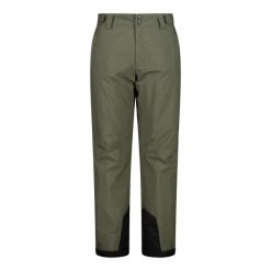 Spodnie męskie narciarskie CMP 33W1157. Zielone spodnie narciarskie i snowboardowe męskie CMP, bez wzorów, narciarskie. Za 422.00 zł.