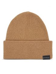 Calvin Klein Czapka Leather Patch Docker Beanie K50K510978 Zielony. Zielone czapki męskie Calvin Klein, na zimę, bez wzorów, z wełny. Za 219.99 zł.