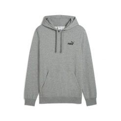 Męska bluza z kapturem Essentials z małym logo No. 1 PUMA Medium Gray Heather. Szare bluzy nierozpinane męskie Puma, m, bez wzorów, prążkowane, sportowe, bez ramiączek, z kapturem. W wyprzedaży za 164.00 zł.