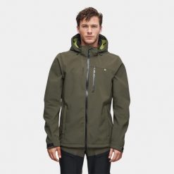 Kurtka softshell męska trekkingowa Alpinus Roignais. Zielone kurtki softshell męskie Alpinus, m, bez wzorów, z softshellu, bez kaptura, trekkingowe. Za 399.00 zł.