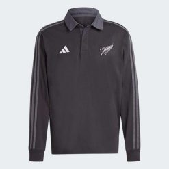 Koszulka polo z długim rękawem All Blacks Aeroready 2023/24. Czarne koszulki męskie z długim rękawem ADIDAS, m, bez wzorów, bez kołnierzyka, bez ramiączek. W wyprzedaży za 205.50 zł.