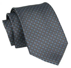 Męski Krawat - Brązowy, Drobny Wzór - Angelo di Monti. Brązowe krawaty i muchy męskie Angelo di Monti, bez wzorów, z tkaniny, eleganckie. Za 45.00 zł.