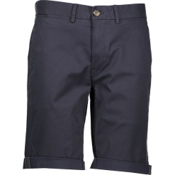 Spodnie chino - Slim fit - w kolorze granatowym. Niebieskie szorty męskie Ben Sherman, z aplikacjami, z materiału. W wyprzedaży za 152.95 zł.