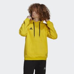 Bluza do piłki nożnej męska Adidas Entrada 22. Czarne bluzy nierozpinane męskie ADIDAS, l, bez wzorów, z bawełny, sportowe, bez ramiączek, bez kaptura. Za 126.20 zł.