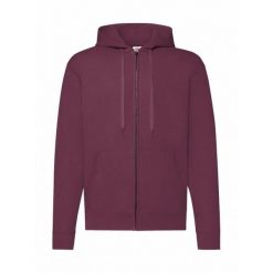 Męska Klasyczna Bluza Z Kapturem. Brązowe bluzy nierozpinane męskie Fruit of the Loom, l, bez wzorów, klasyczne, bez ramiączek, z kapturem. Za 106.99 zł.